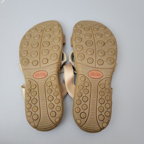 Taos Prize Sandals Womens Adjustable 3 Strap Leather Bronze Metallic Size 6 - Picture 7 of 7